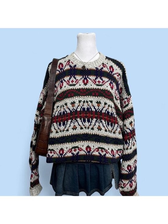 American Vintage Other - vintage 90s striped quirky indie grandpa sweater